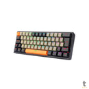 Teclado Gamer Mecânico Redragon Fizz Laranja / Cinza / Preto RGB Switch Marrom - K617RGB-OG GY BK