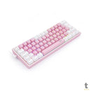 Teclado Gamer Mecanico Redragon Fizz RGB Branco Rosa/Branco Switch Azul - K617-RGB-W