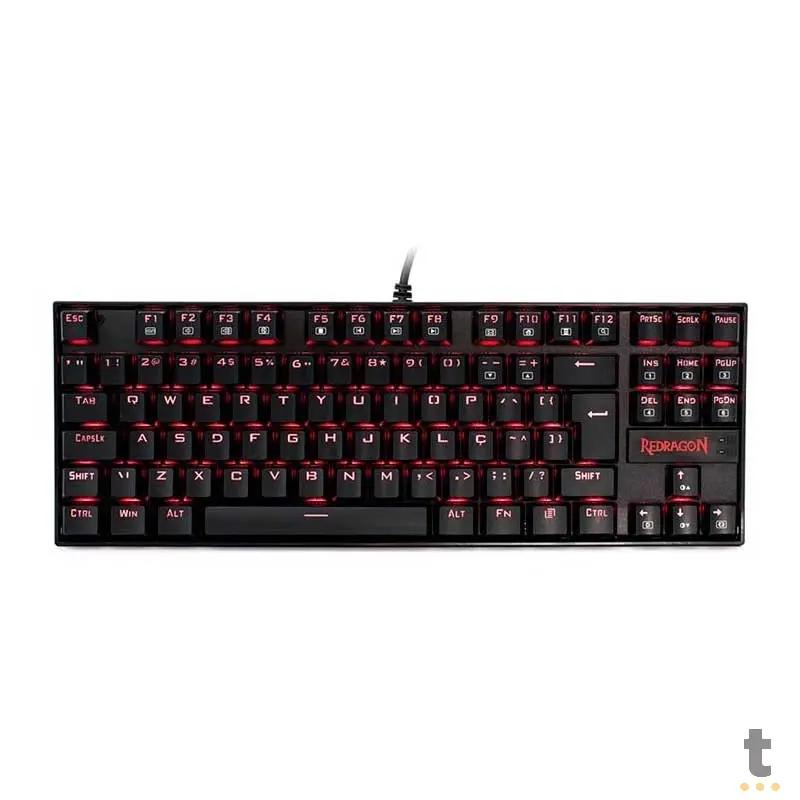 Teclado Gamer Mecanico Redragon Kumara Led Vermelho Switch Brown - K552-2