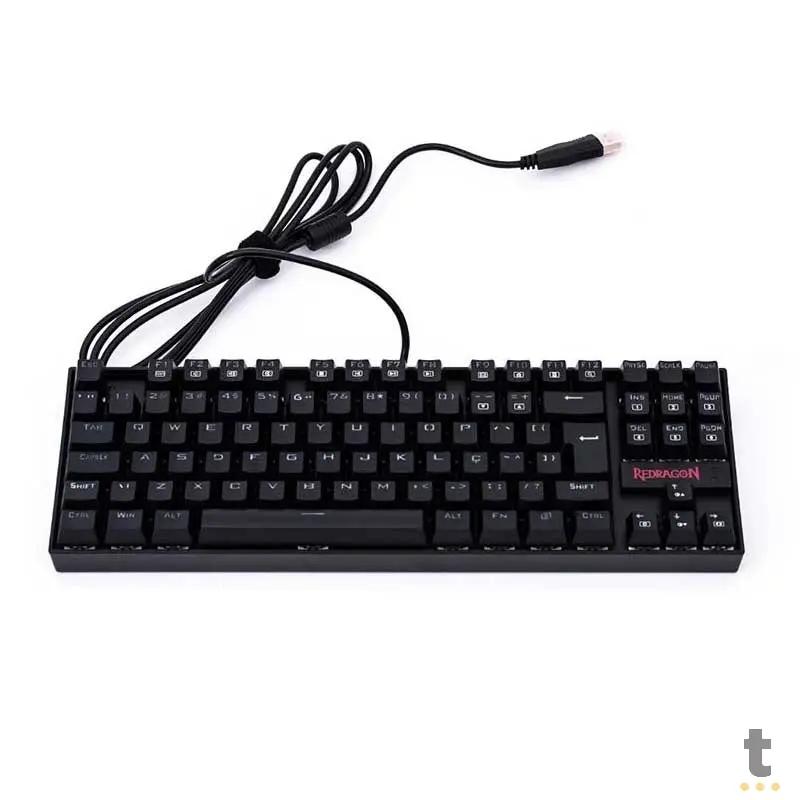Teclado Gamer Mecanico Redragon Kumara Led Vermelho Switch Brown - K552-2