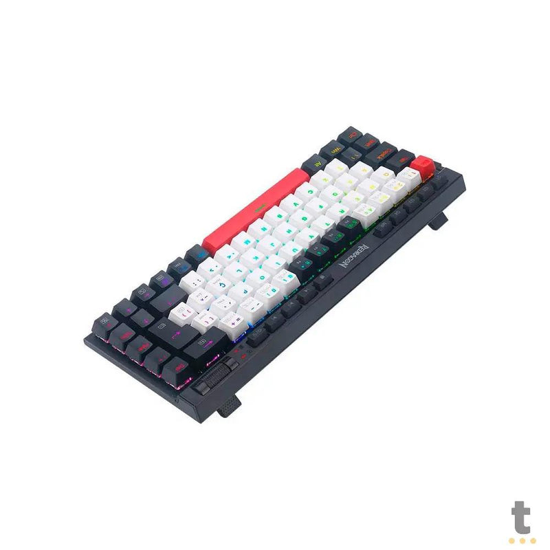 Teclado Gamer Mecânico Redragon Magic Wand Hearts Vermelho / Branco / Preto RGB Switch Marrom - K635WBR-RGB