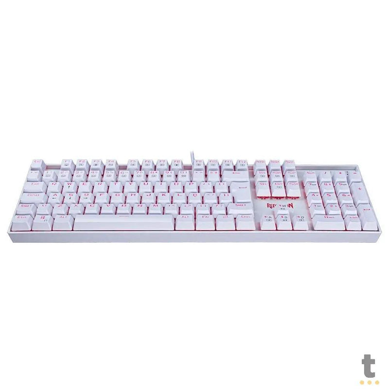 Teclado Gamer Mecânico Redragon Mitra Lunar RGB Branco - K551W-RGB (PT-BLUE)