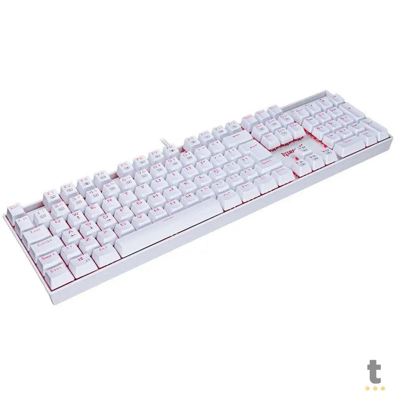 Teclado Gamer Mecânico Redragon Mitra Lunar RGB Branco - K551W-RGB (PT-BLUE)