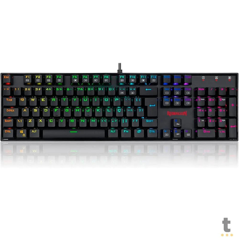 Teclado Gamer Mecanico Redragon Mitra Preto C/ RGB Switch Outemu Brown - K551RGB-1