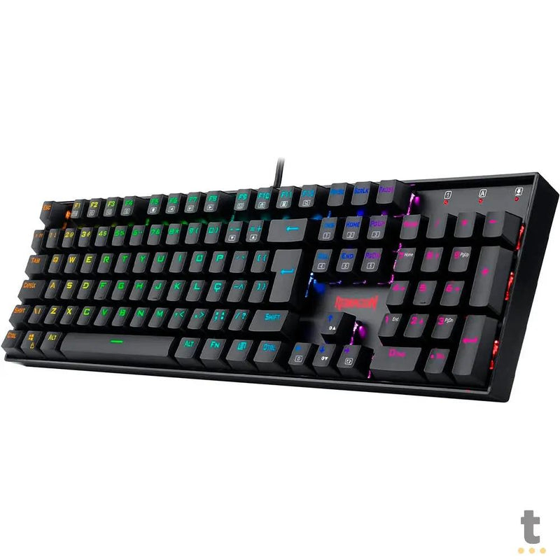 Teclado Gamer Mecanico Redragon Mitra Preto C/ RGB Switch Outemu Brown - K551RGB-1