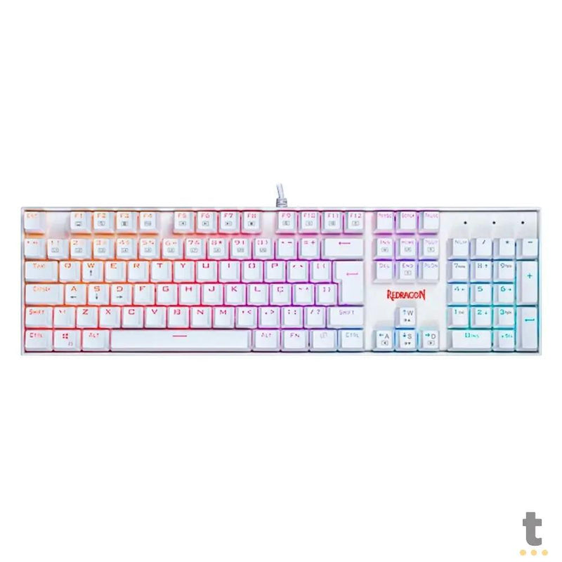 Teclado Gamer Mecânico Redragon Mitra RGB Branco - K551W-RGB (PT-BROWN)