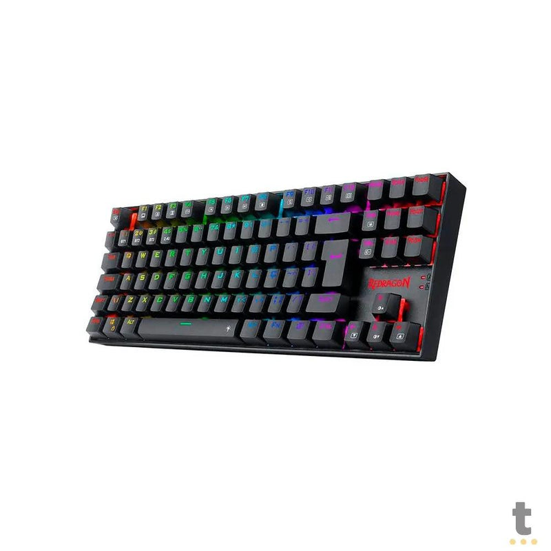 Teclado Gamer Mecanico Sem Fio Redragon Kumara Pro Wireless Rgb Preto Switch Marrom - K552RGB-BRS-B