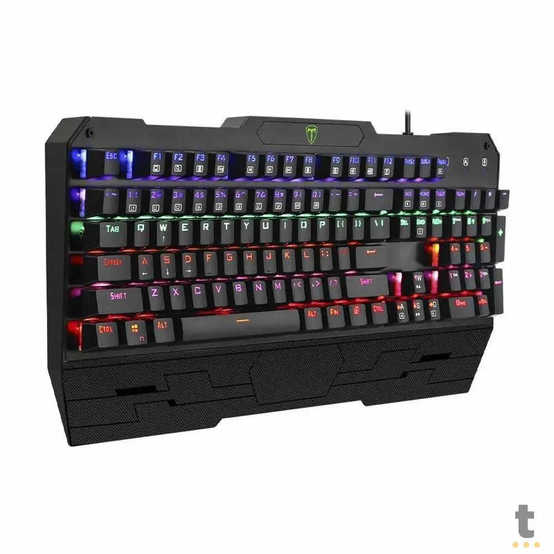 Teclado Gamer Mecanico T-Dagger Battleship Led Rainbow Switch Outemu Blue - T-TGK301-BL