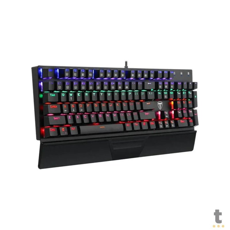 Teclado Gamer Mecanico T-Dagger Destroyer LED Rainbow Switch Azul - T-TGK305-BL (PT-BLUE)
