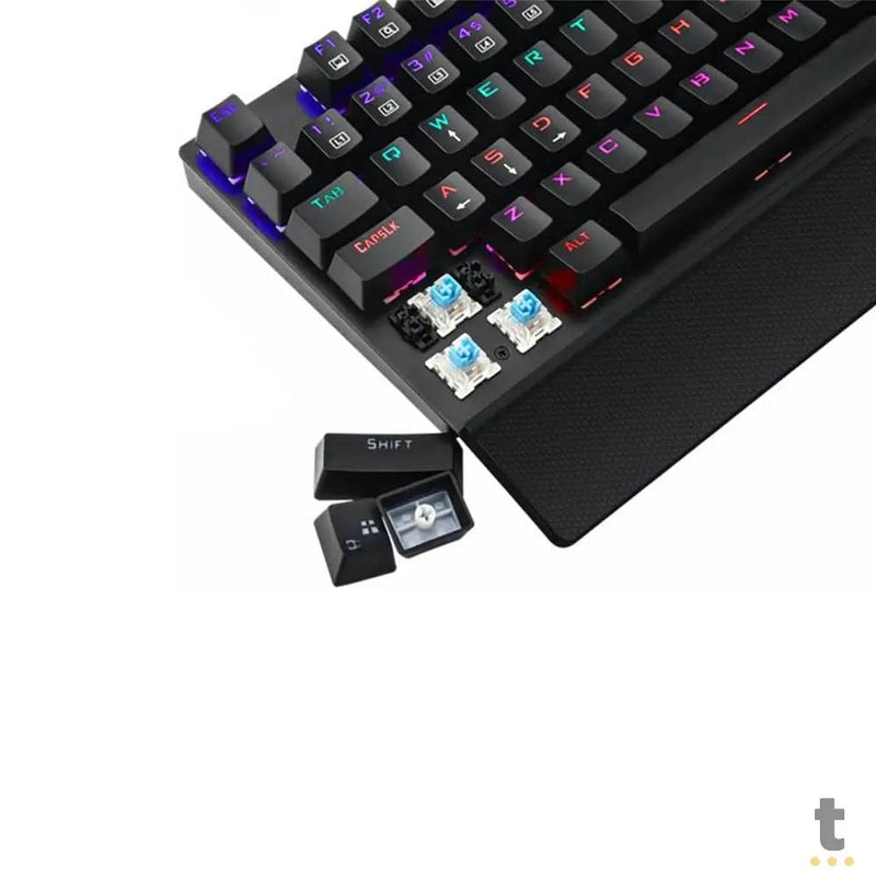 Teclado Gamer Mecanico T-Dagger Destroyer LED Rainbow Switch Azul - T-TGK305-BL (PT-BLUE)