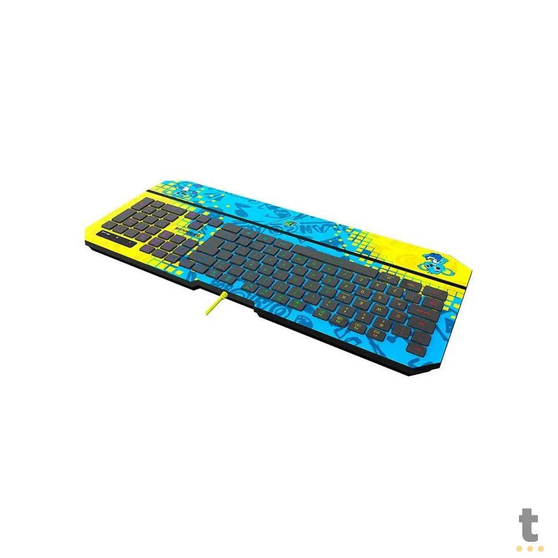 Teclado Gamer Membrana Redragon Brancoala RGB Apoio de Pulso Integrado Personalizado - B502RGB