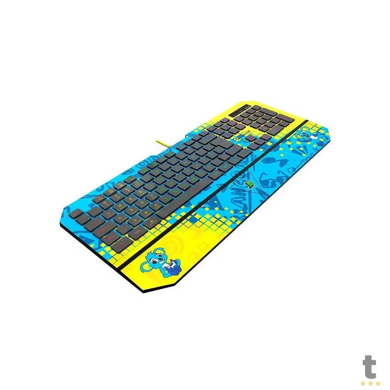 Teclado Gamer Membrana Redragon Brancoala RGB Apoio de Pulso Integrado Personalizado - B502RGB