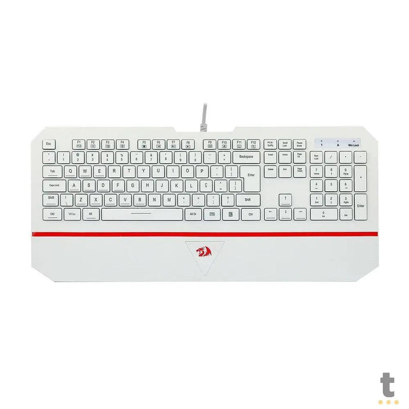 Teclado Gamer Membrana Redragon Karura 2 RGB Branco - K502W-N