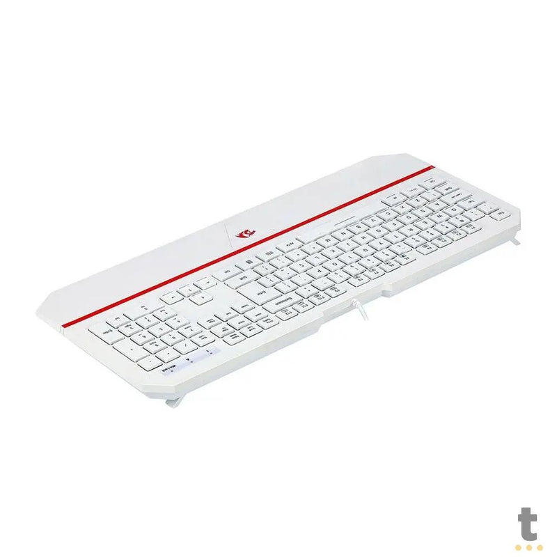 Teclado Gamer Membrana Redragon Karura 2 RGB Branco - K502W-N
