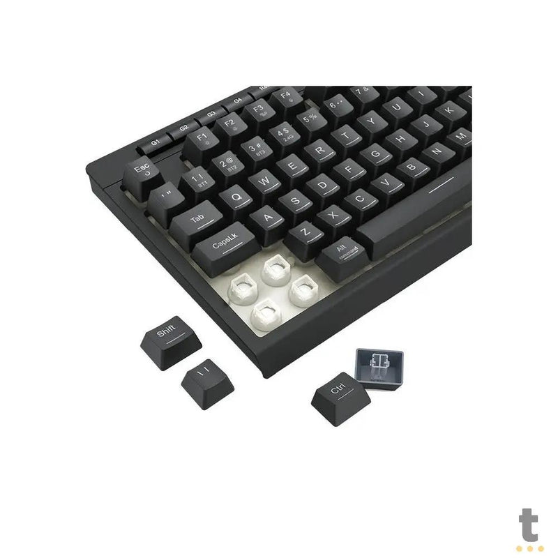 Teclado Gamer Membrana Redragon Shiva 98 RGB Preto C/ Apoio de Pulso - K515-RGB