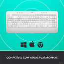 Teclado Sem Fio Logitech Signature K650 Branco C/ Apoio para as Maos - 920-010965