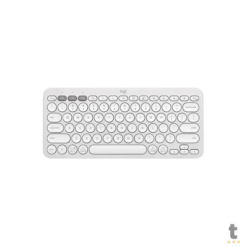Teclado Sem Fio Multimidia Logitech K380s Bluetooth Branco 920-011790