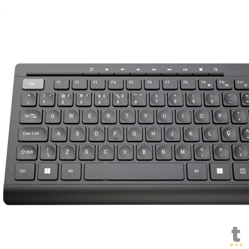 Teclado Sem Fio PCYes Soft Preto / Cinza - PTOSFWAB