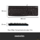 Teclado Usb Abnt2 Logitech K120 - 920-004423