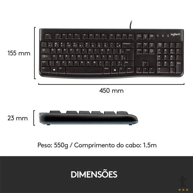 Teclado Usb Abnt2 Logitech K120 - 920-004423
