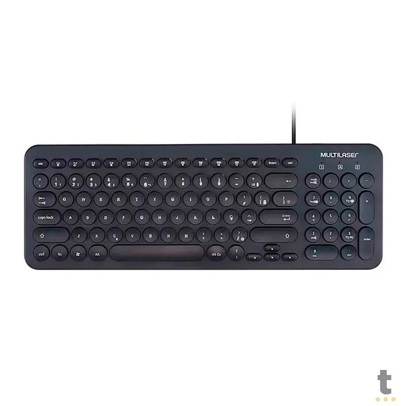 Teclado Usb Multimidia C/ Teclas Arredondadas Multilaser Tc234