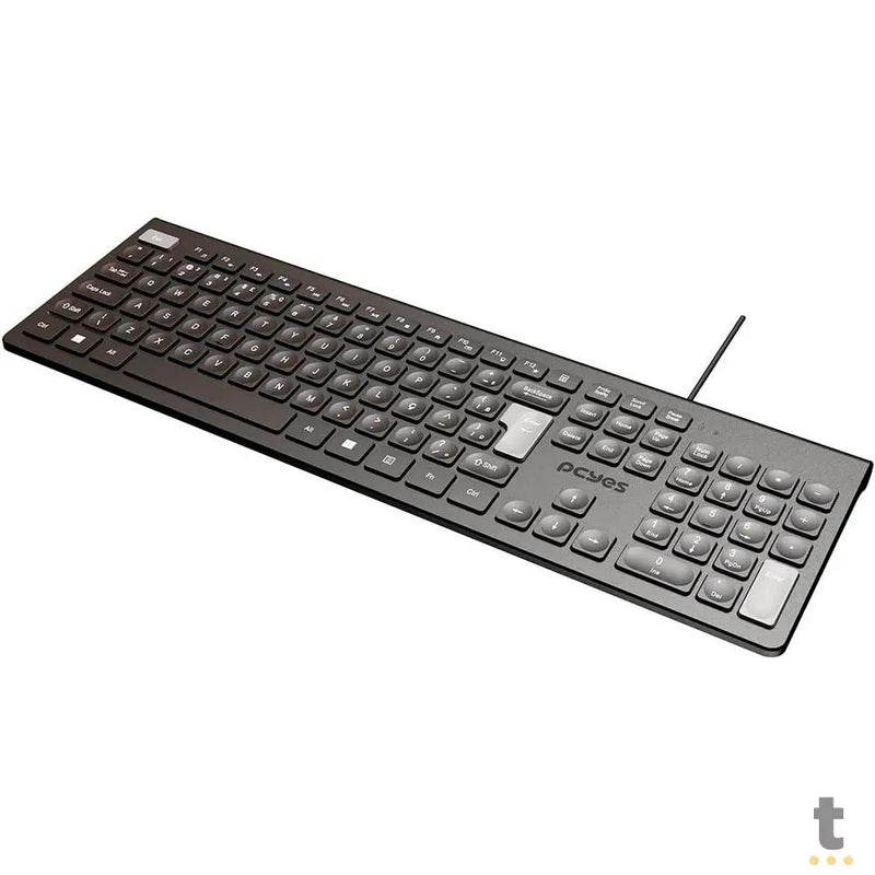 Teclado Usb PCYes Soft Preto / Cinza - Ptosf2Ab