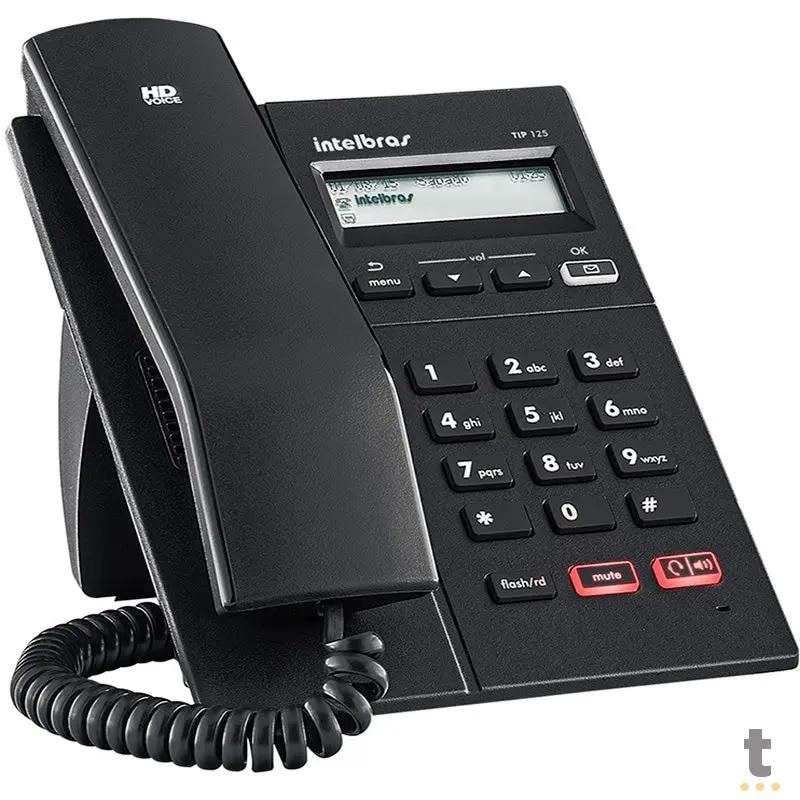Telefone Voip Ip Intelbras Tip 125i Preto Display Viva Voz Hd - 4201250