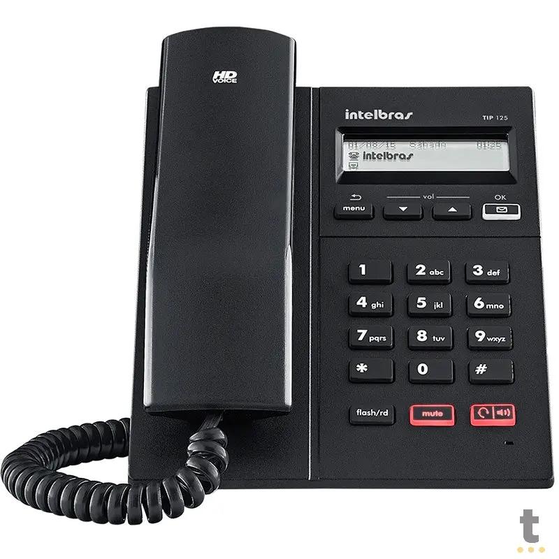 Telefone Voip Ip Intelbras Tip 125i Preto Display Viva Voz Hd - 4201250
