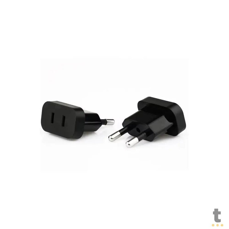 Tomada Adaptador de Viagem Padrão Universal P/ Padrão BR 2 Pinos