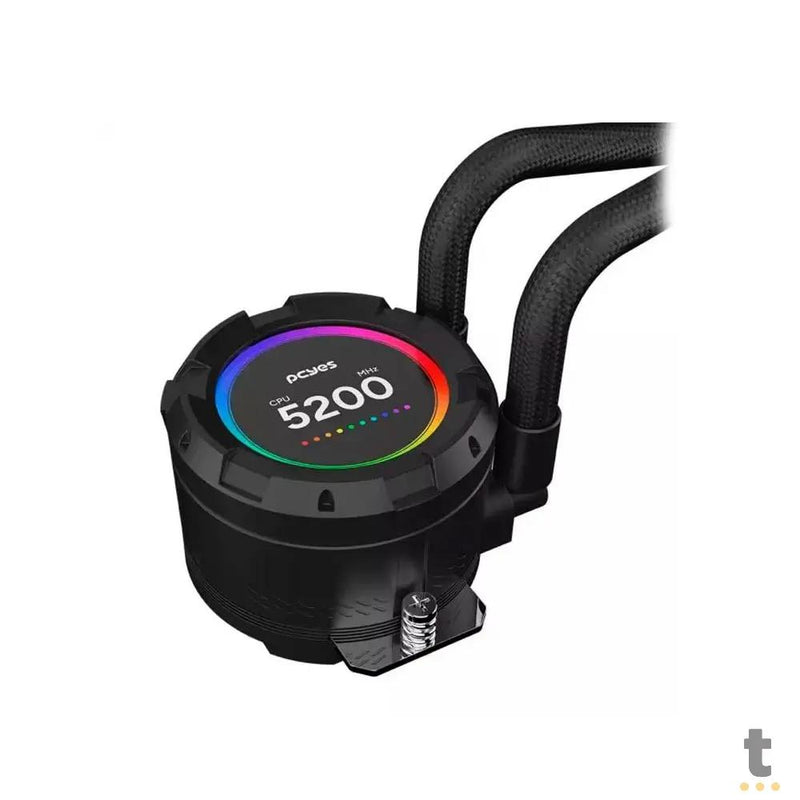 Water Cooler PCYes Vision 2 Fans 240mm Tela LCD 2,1'' (Intel/AMD) Black Vulcan - Vs240Bv