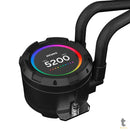 Water Cooler PCYes Vision 3 Fans 360mm Tela LCD 2,1'' (Intel/AMD) Black Vulcan - Vs360Bv